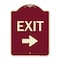 Signmission Parking Lot Exit Right Arrow Heavy-Gauge Aluminum Architectural Sign, 18" L, 24" H, BU-1824-23421 A-DES-BU-1824-23421 - alternate 1